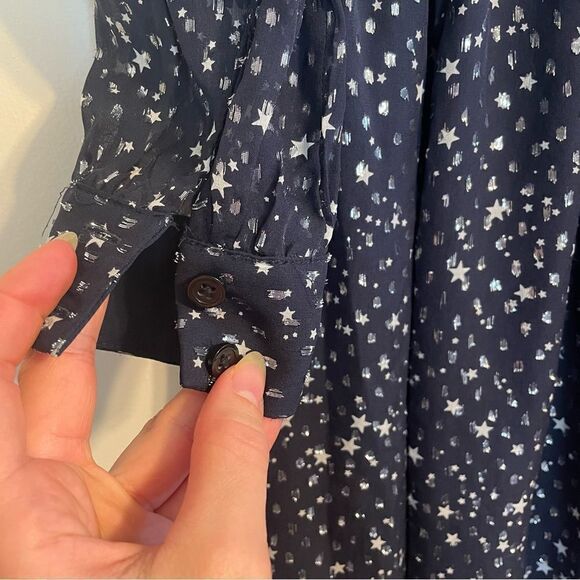 Kate Spade Night Sky Lurex Dot Mini Dress Silk - Picture 7 of 11